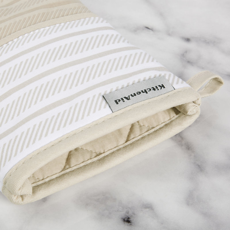 KitchenAid Albany Oven Mitt 2-Pack Set, White