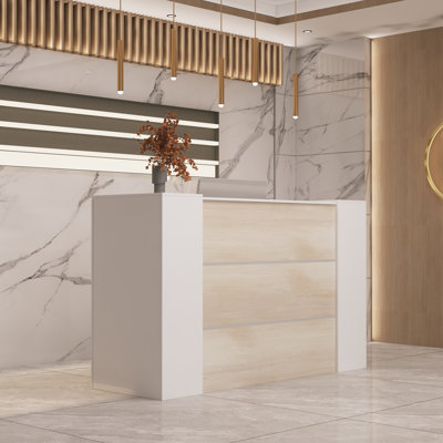 Danzo Rectangle Solid + Manufactured Wood Reception Desk