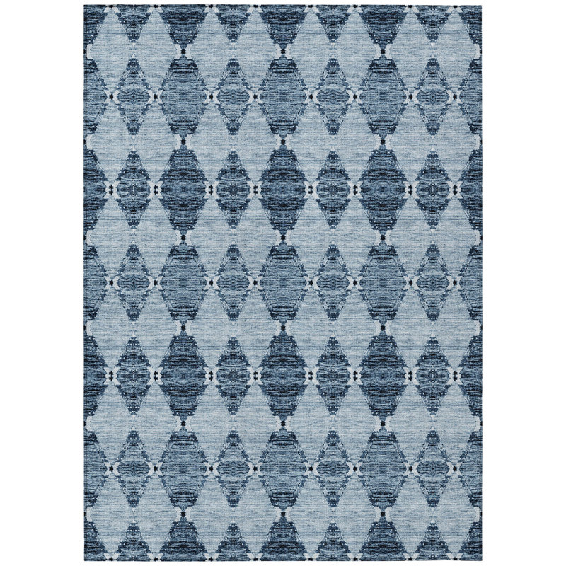 Tapis rectangulaire intérieur / extérieur 1 pi 8 po x 2 pi 6 po avec envers antidérapant Loreen, Rectangulaire 3 pi x 5 pi