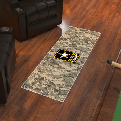 Tapis de couloir antidérapant à logo US Army pour homme Cave, chambre à coucher, cuisine, 20 po x 59 po, multicolore