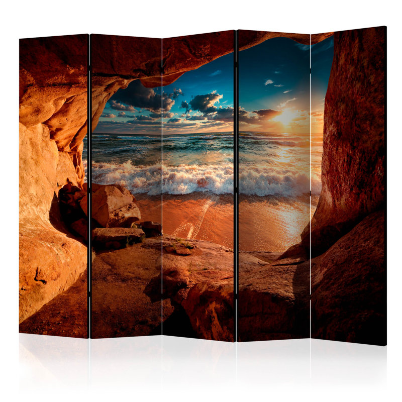 Gerlach 225cm W x 172cm H 5 - Panel Folding Room Divider
