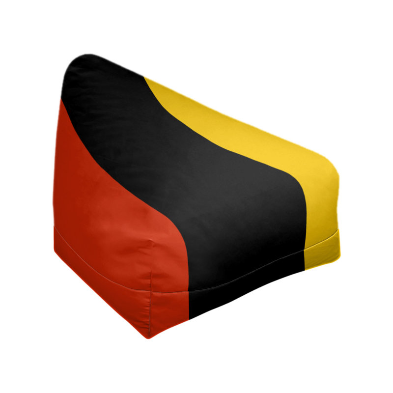 Bean Bag Cover, 42" H x 38" W x 2" D, Orange/Black/Yellow