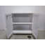 Armoire de rangement à double porte avec boutons argentés, design Mid-Century moderne, buffet autoportant pour la vie, la cuisine, la salle de bain et le couloir