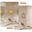 Luminaire suspendu en rotin Boho avec cordon de 22 pi et interrupteur marche / arrêt, lustre en osier tissé à la main pour chambre à coucher, cuisine, couloir et vestibule