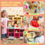 Ensemble de cuisine pour enfants avec lumières et sons réels, rose-118411571