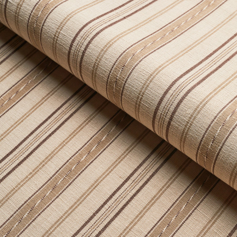 Lightfoot Stripe Fabric, Coffee