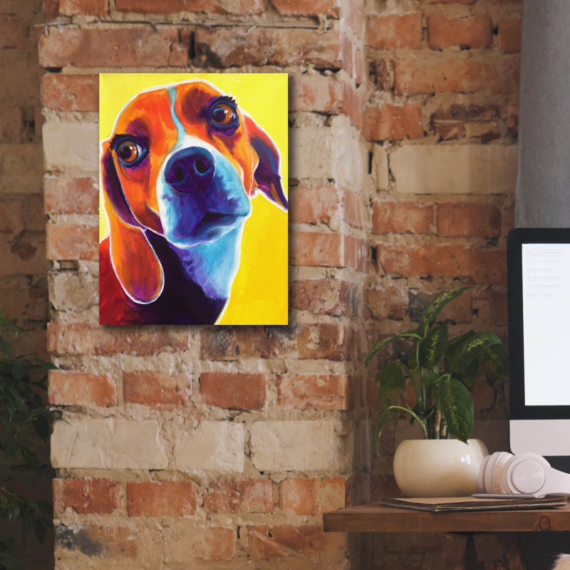 "Beagle - Marcie" par Dawg Painter, H 16 po x l 12 po x P 0,75 po