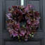 Mauve Purple Grapevine Leaf Foliage Autumn Fall Front Door Wreath