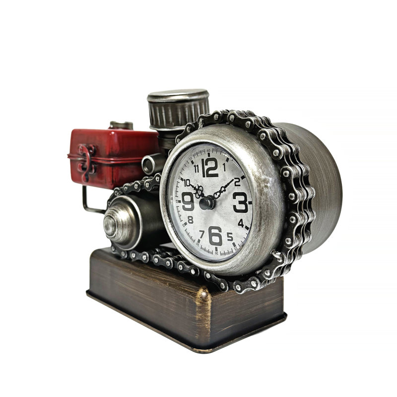 Horloge de table vintage avec moteur