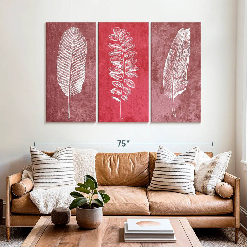 Harnek Leaf Imprints, 42" H x 65" W