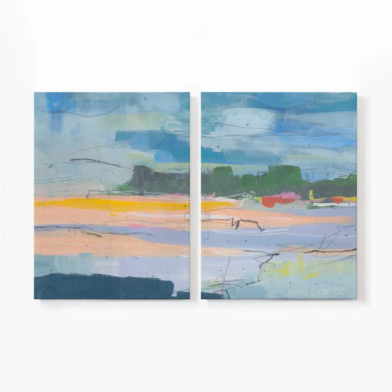 La première lueur du crépuscule | Impression sur toile 2 panneaux, H 40 po x l 60 po