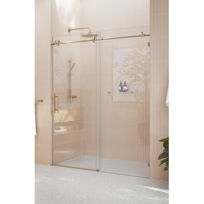 Eclipse 56 - 60 po. X 78 po. Porte de douche coulissante entièrement sans cadre