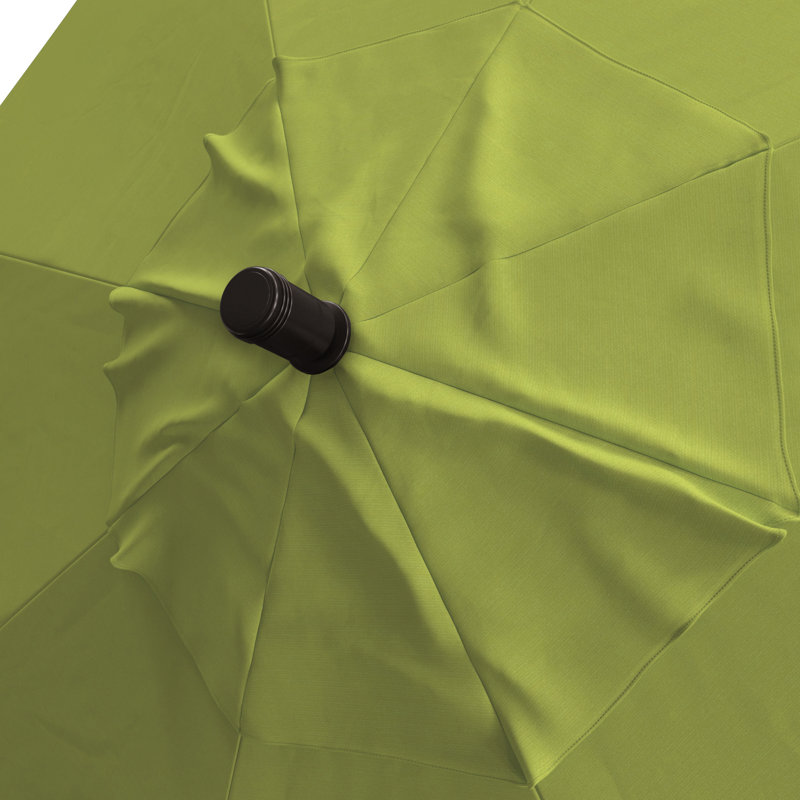 Parasol de patio 11 'en bronze avec inclinaison automatique et manivelle en perroquet Sunbrella, Perroquet, Sunbrella®