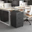 Classeur mobile verrouillable à 3 tiroirs - Armoire de rangement pour articles personnels et de bureau-1454807314