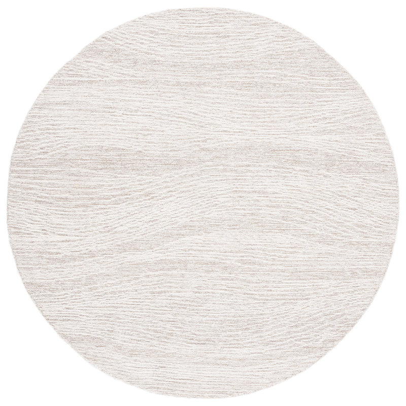 Aldwell Hand Tufted Indian Wool And Cotton With Latex Abstract Rug, Round 8'