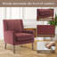 Solid Wood Upholstered Arm Accent Chair,Breathable Fabric Wingback Chair, Suitable for Living Room, Bedroom-1474203355