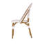 Chaises d'extérieur style français, pe et aluminium, rouge rouille et blanc, 2 chaises en aluminium, ensemble de conversation pour 2 personnes