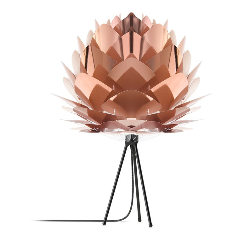 Silvia Tripod Lamp, Black, Copper