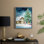 «Christmas Holiday Art DCCLXV III», reproduction d'art encadrée - bois massif