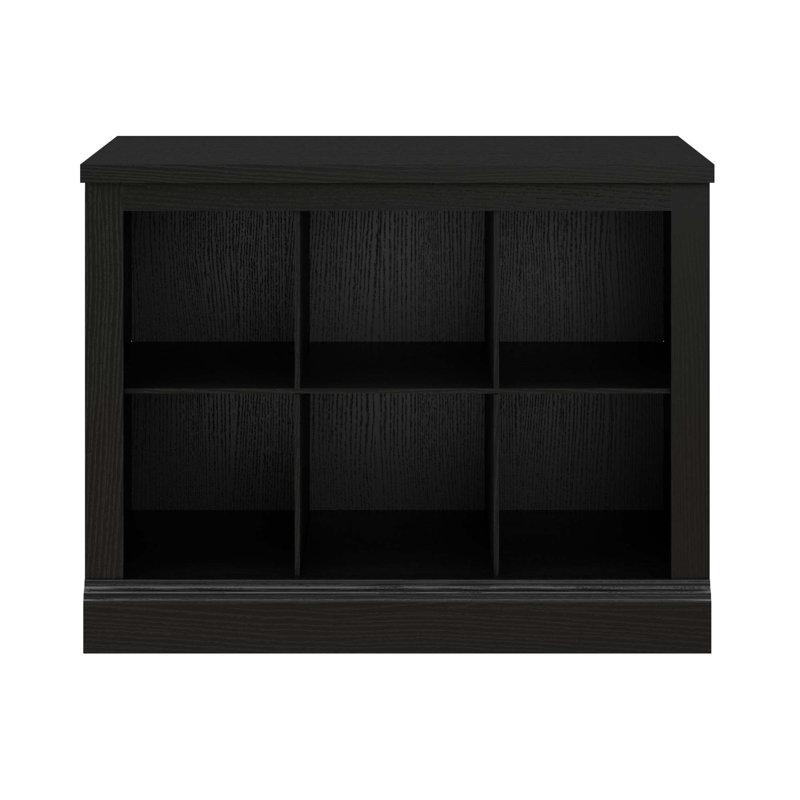 Kierra Hall Tree 24'' W with Bench and Shoe Storage, Black Suede Oak