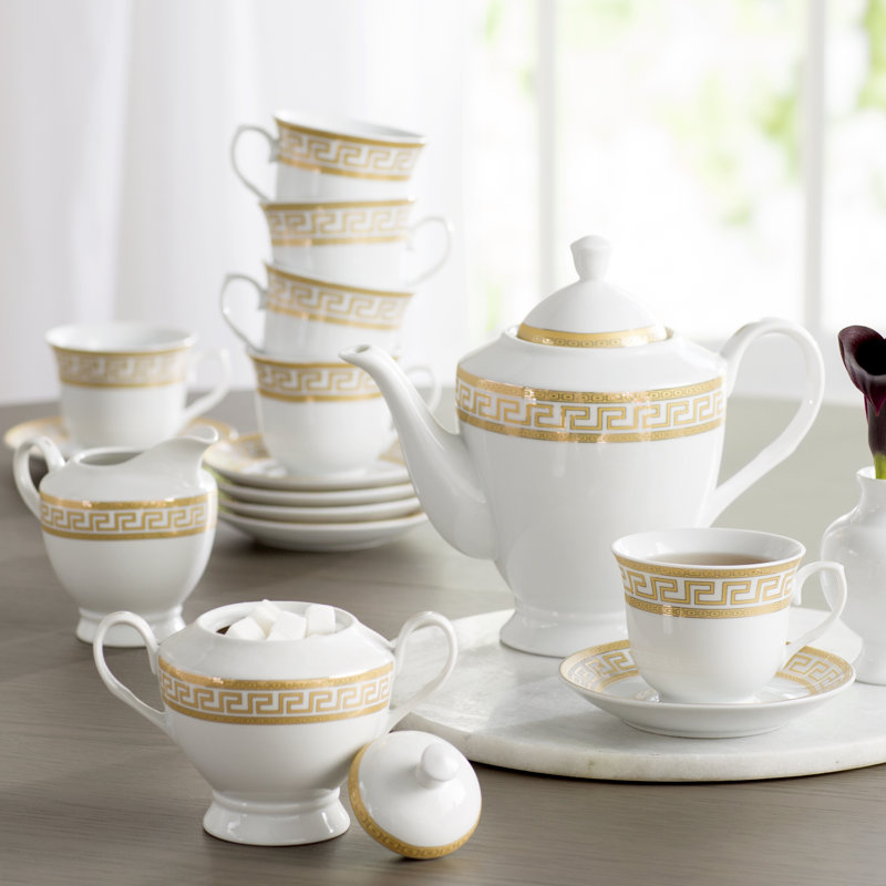 Mercer41 Ocilla 43oz. Geometric Teapot, Gold