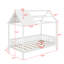 Lit simple en bois avec clôture-228077494