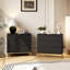 Table de chevet 29,7 po avec 3 tiroirs (ensemble de 2)