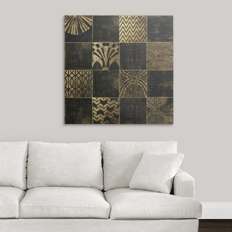 « art déco i », impression Tom Reeves, H 35 po x l 35 po x P 1,5 po, Toile