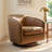 Bennett Genuine Leather Swivel Barrel Chair-948575062
