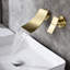 Garniture de salle de bain murale dorée - Effet de cascade naturelle pour une baignoire paisible et apaisante