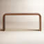 Console Wynne en bois de mindi de 65 po de largeur, brun moyen