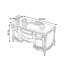 Bureau de rangement rétro exquis 59,05 po