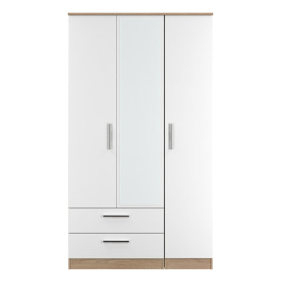 Fully Assembled Contrast 3 Door Wardrobe