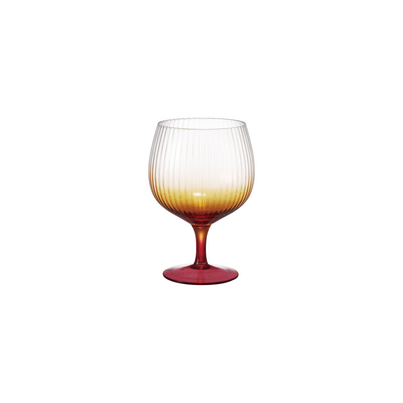 Verre à pied cannelé
