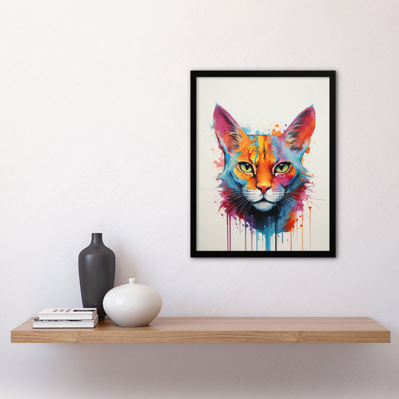 Ocicat Cat Lover Orange Blue Pink - Single Picture Frame Print
