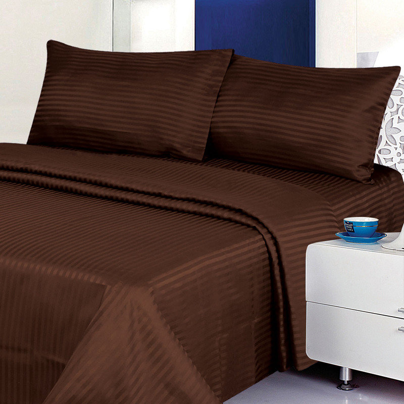 Ultra-Soft Sheet Set - 4pc, Wrinkle-Free, Lightweight, Quick-Dry, Coffee, Full Sheet Set w/ 1 Fitted Sheet & 2 Pillowcases