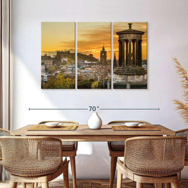 Syd Sunset Over Edinburgh, 36" H x 57" W
