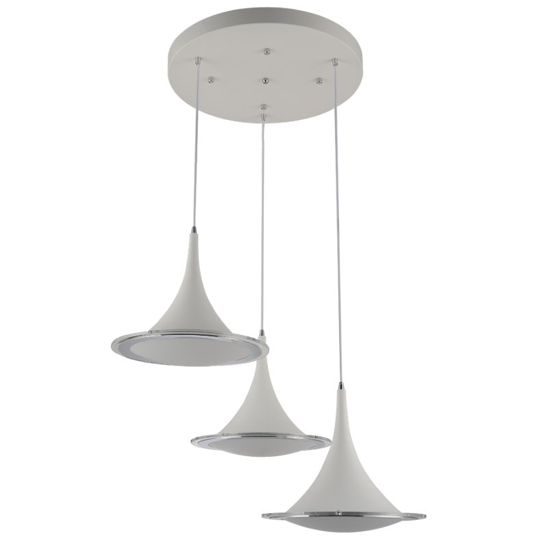 Declan 3 - Light Cluster Pendant, White