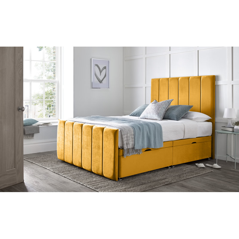 Divan Bed Barbados, Double (4'6), Mustard
