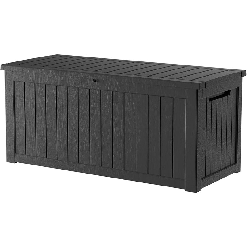 Deck Box, 230 Gallon Lockable Resin, Waterproof & UV-Resistant O...