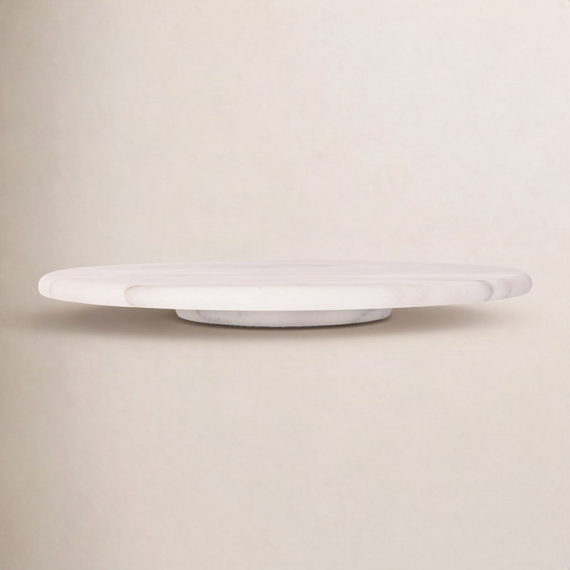Artifacts Marble Lazy Susan, White Matte