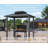 6’x 8’ Hardtop Aluminum Grill Gazebo with Double Roof, Outdoor BBQ Gazebo Canopy -113041015-113041014