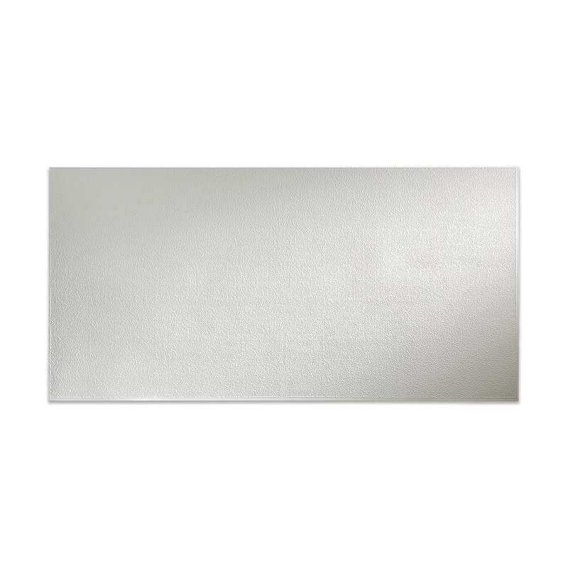 Panneau mural décoratif en vinyle martelé 4 pi x 8 pi FASÄDE, Blanc brillant