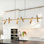 Luminaire suspendu linéaire à 7 lumières pour îlot de cuisine