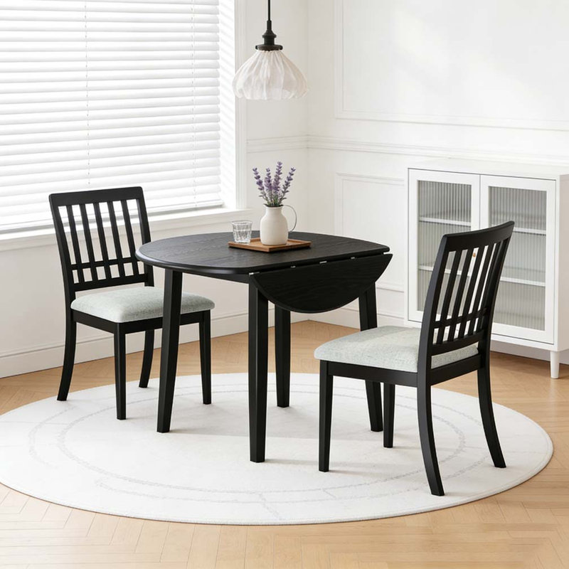 Ensemble de table ronde, 3, Noir