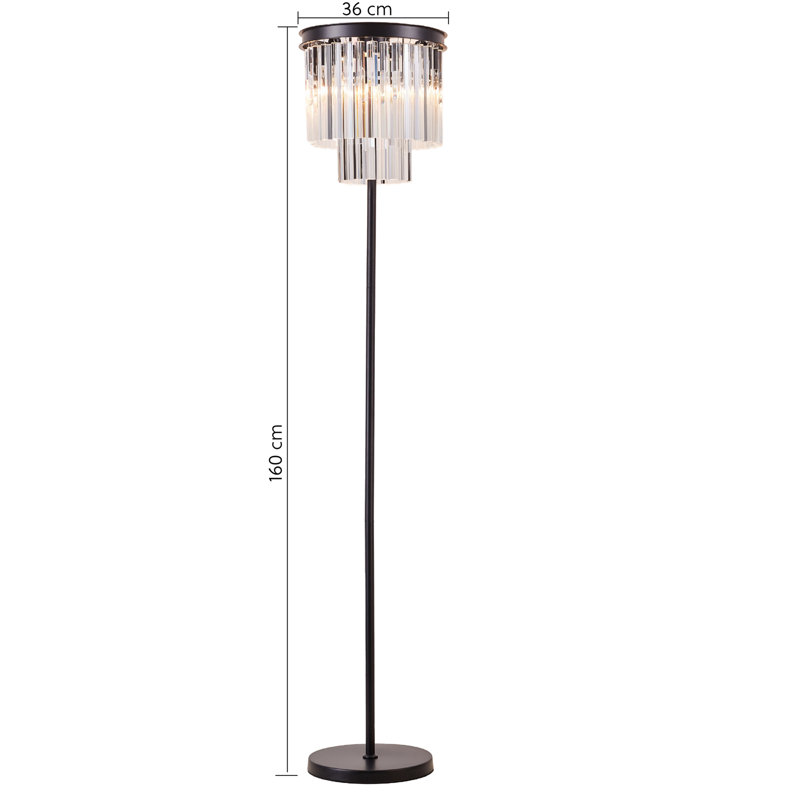 Adalind 160cm Black Traditional Floor Lamp