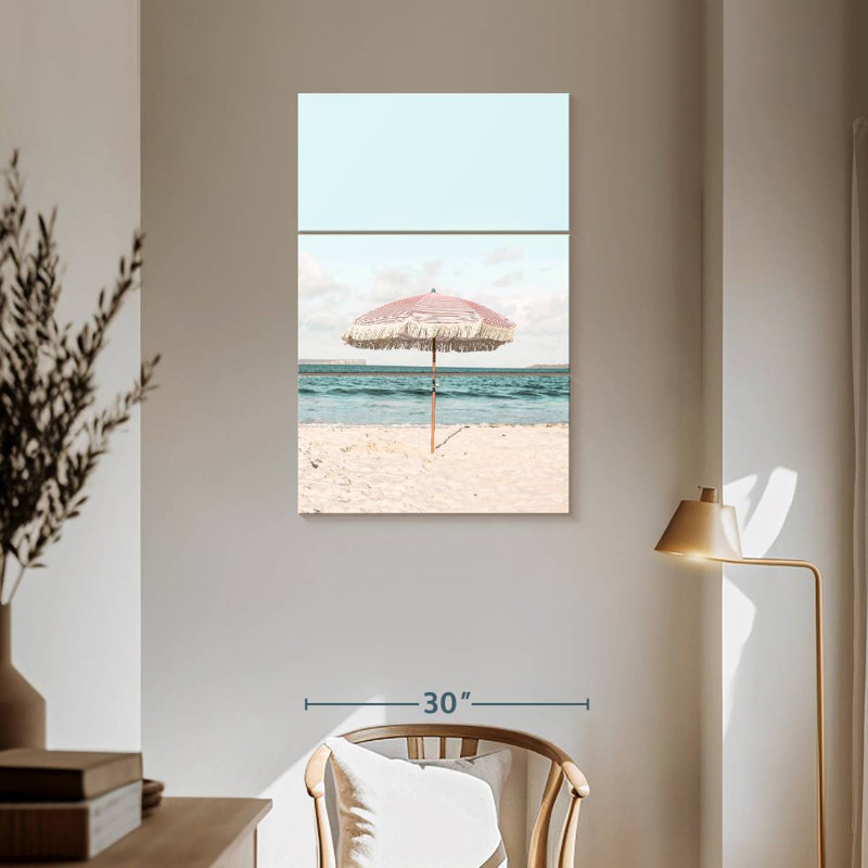 Parasol rose Gillard, H 57 po x l 36 po