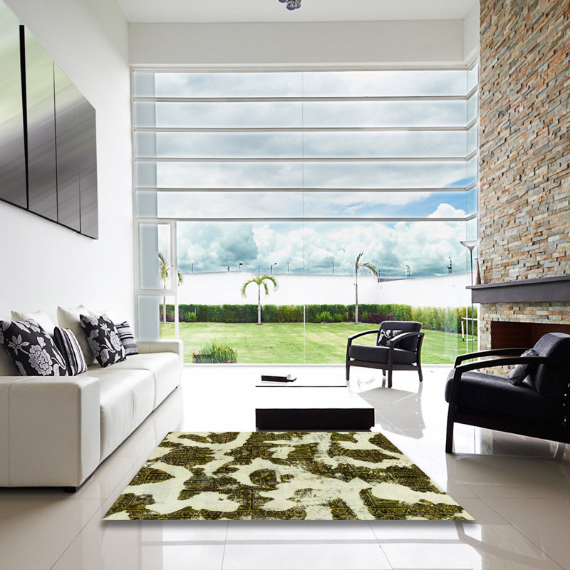 Abstract Indoor Rug, Square 5'
