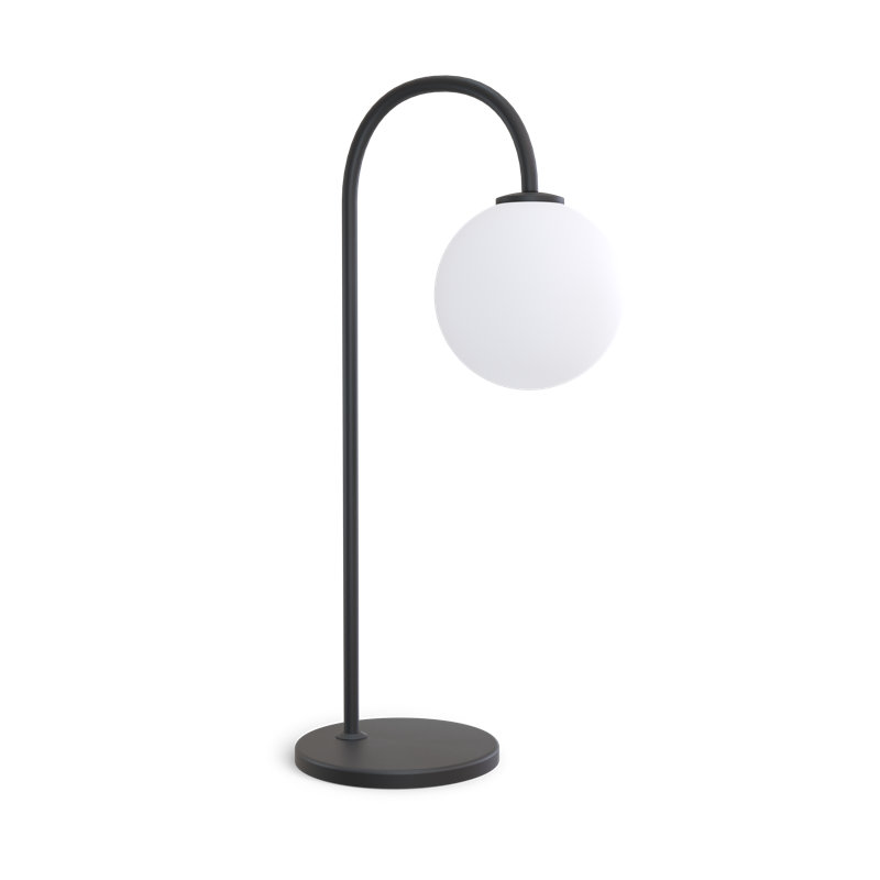 Ballon Metal Arched Lamp, Black