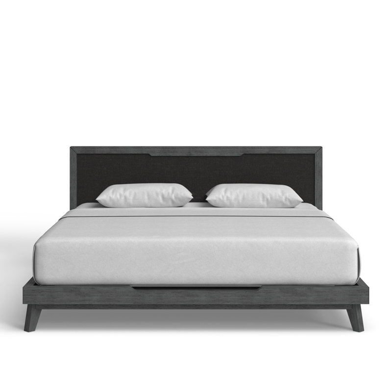 Glow Upholstered Platform Bed, Queen, Gray Wash